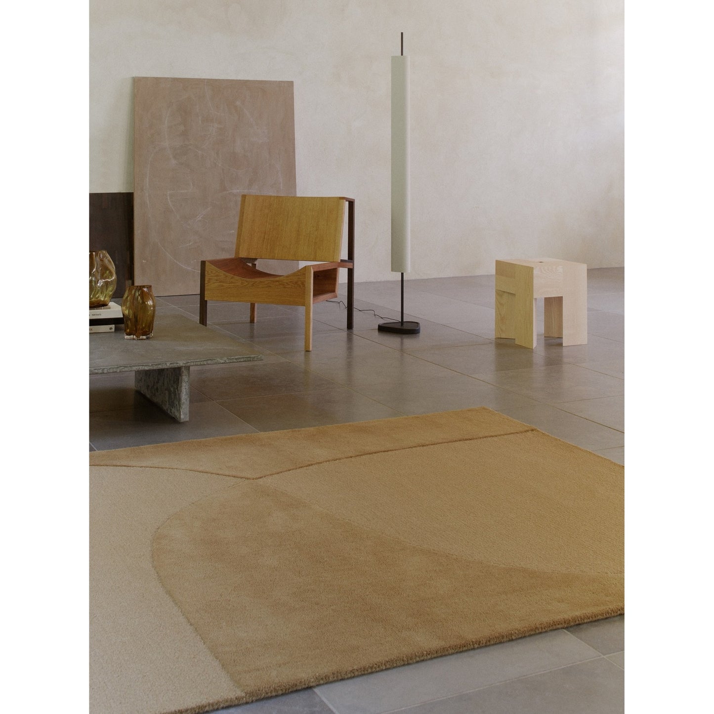 Split Plains Rug - Mustard