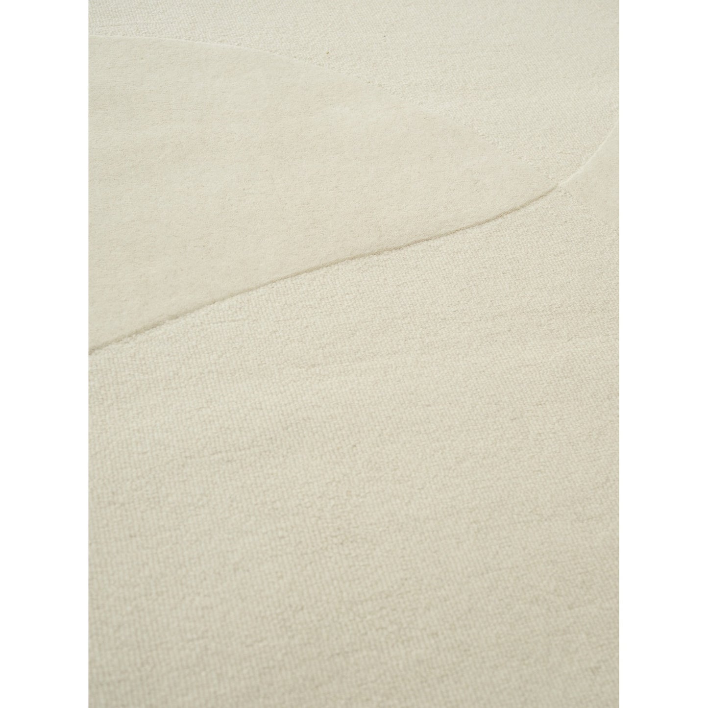 Split Plains Rug - White