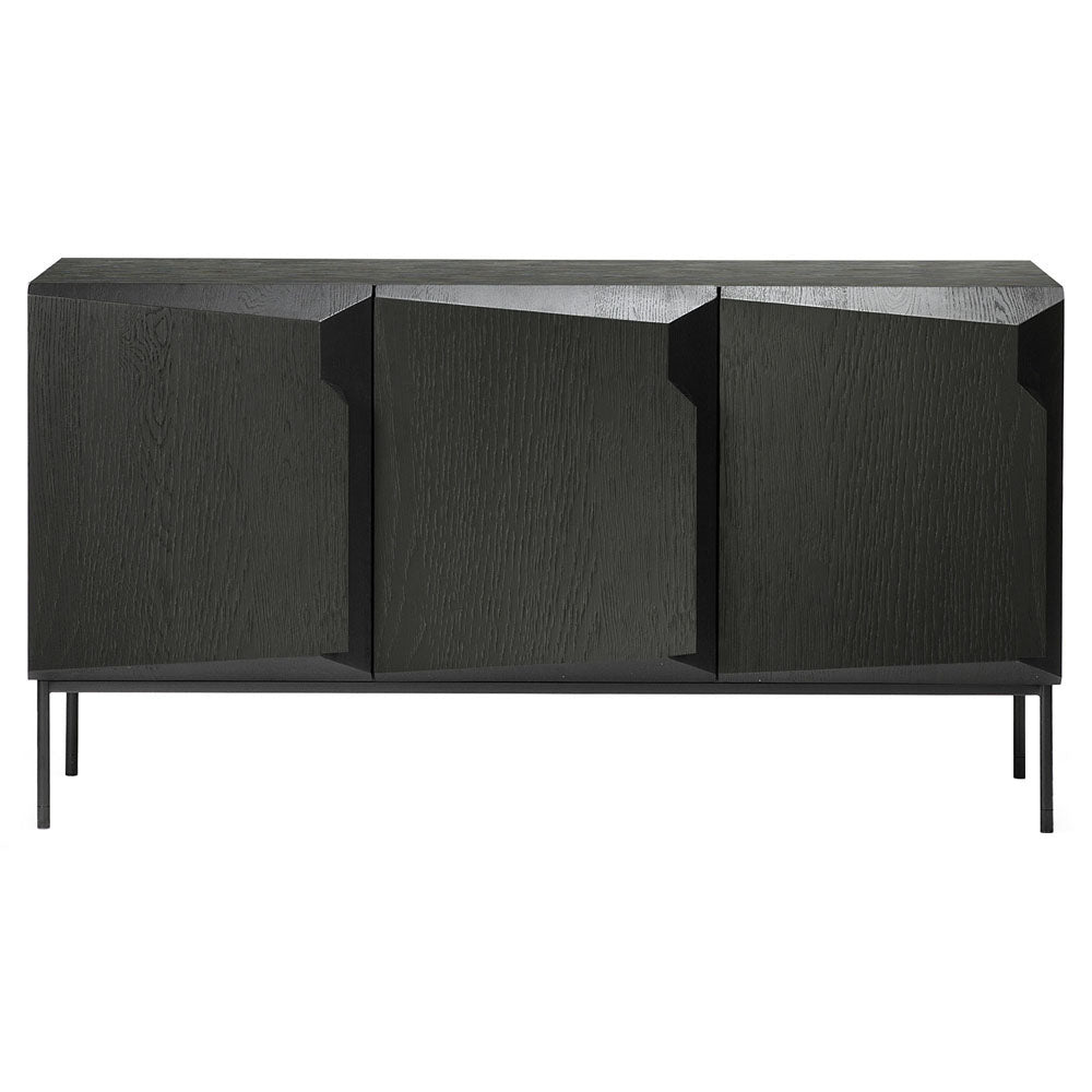 Stairs Sideboard - 3 Doors, Black Oak