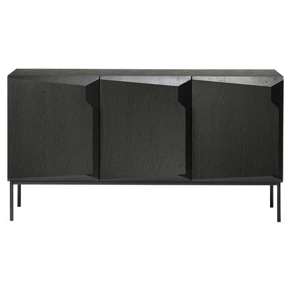 Stairs Sideboard - 3 Doors, Black Oak