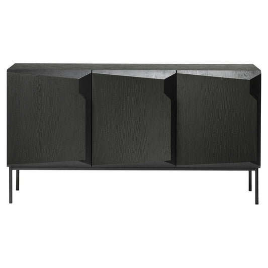 Stairs Sideboard - 3 Doors, Black Oak