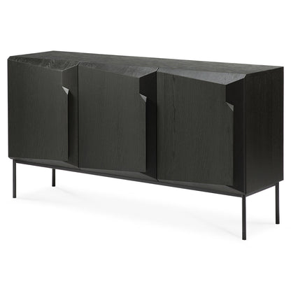 Stairs Sideboard - 3 Doors, Black Oak