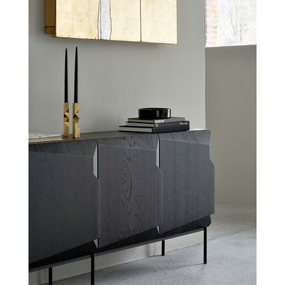 Stairs Sideboard - 3 Doors, Black Oak