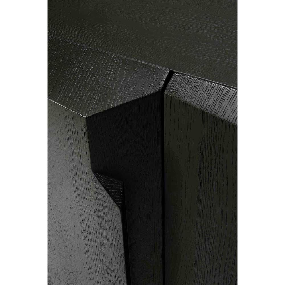 Stairs Sideboard - 4 Doors, Black Oak