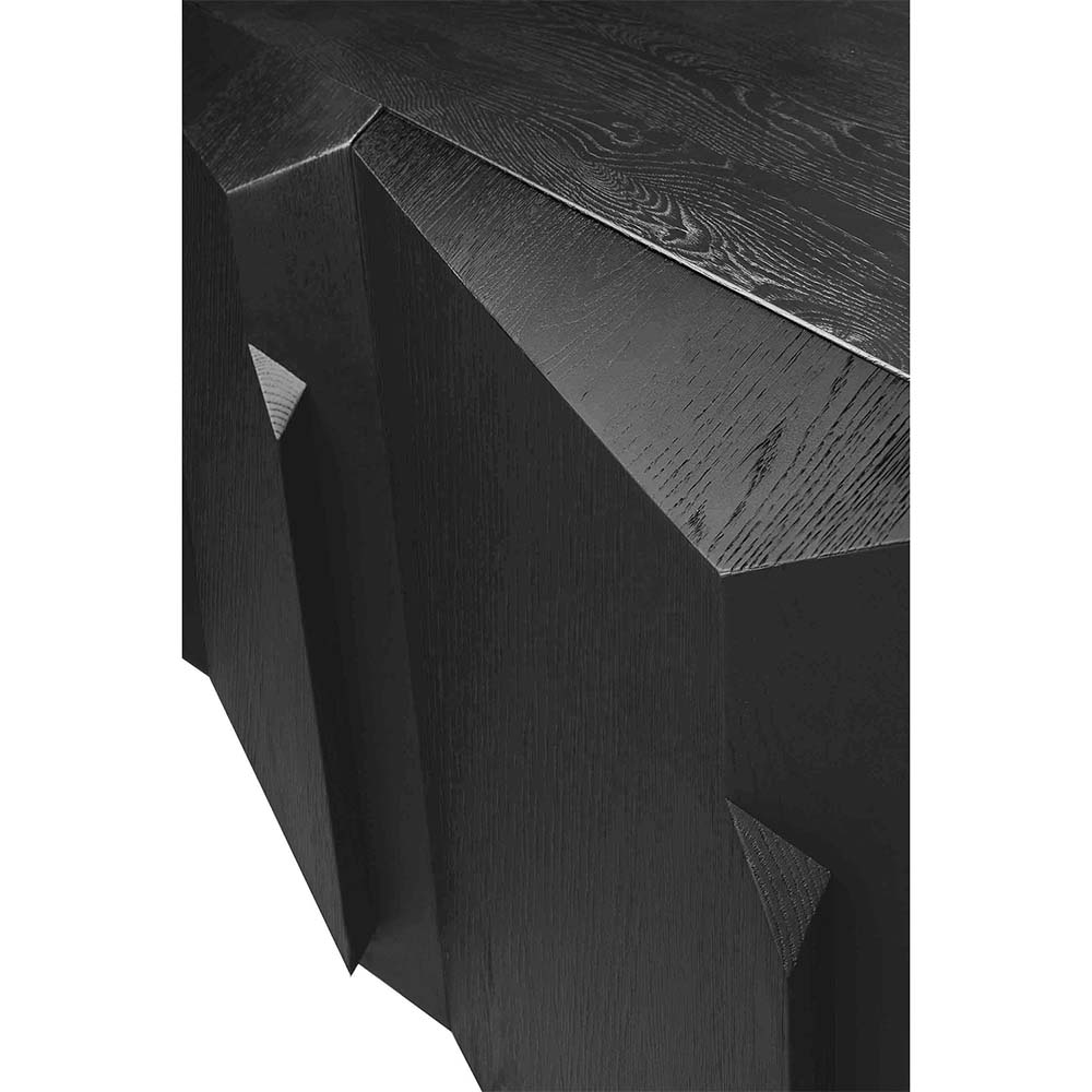 Stairs Sideboard - 4 Doors, Black Oak
