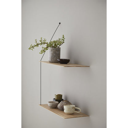 Stedge Shelf - Black Painted Oak