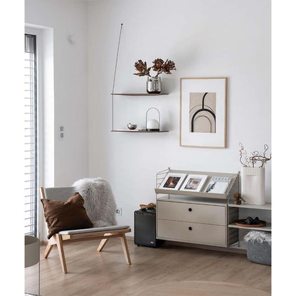 Stedge Shelf - Black Painted Oak