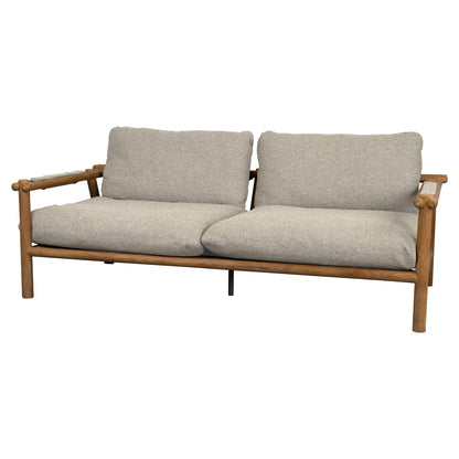 Sticks 2 Seater Sofa - Desert Sand Cushions, Teak Frame