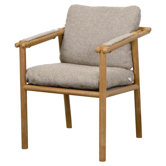Sticks Armchair - Light Brown Cushions, Teak Frame