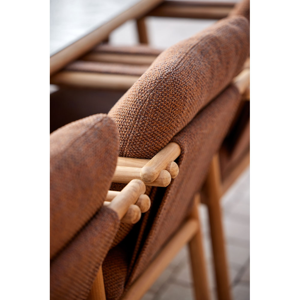 Sticks Armchair - Turmeric Yellow Cushions, Teak Frame
