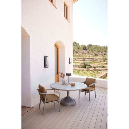 Sticks Armchair - Umber Brown Cushions, Teak Frame