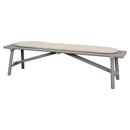 Sticks Bench - Taupe Aluminum, Desert Sand Cushion