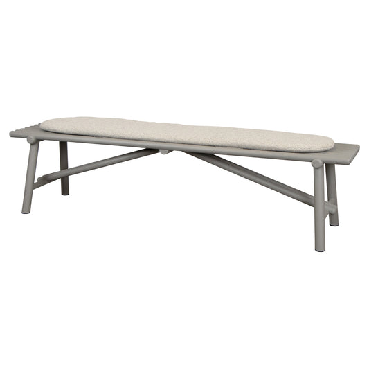 Sticks Bench - Taupe Aluminum, Desert Sand Cushion