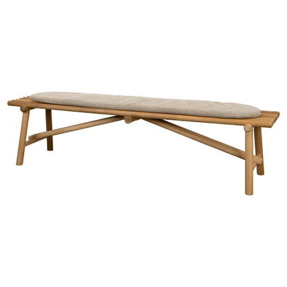 Sticks Bench - Teak, Light Brown Cushion