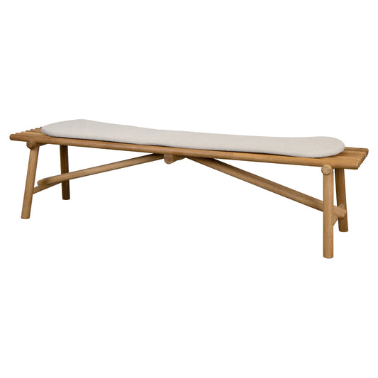 Sticks Bench - Teak, Sand Cushion