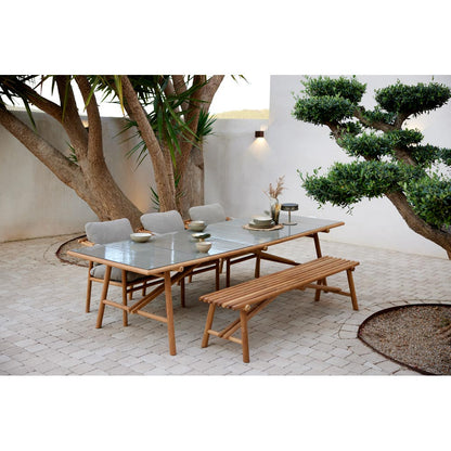 Sticks Bench - Teak, Umber Brown Cushion