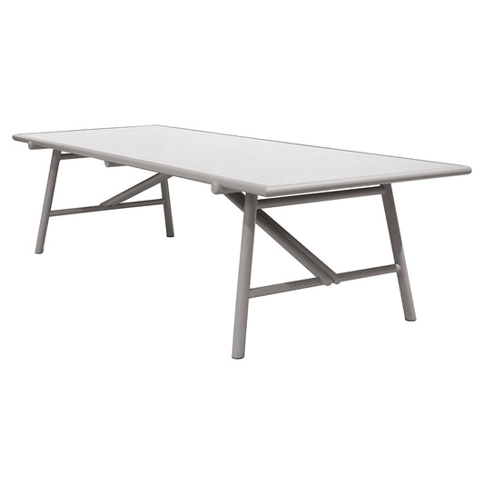 Sticks Dining Table - Toscana Sand Ceramic Top, Taupe Aluminum Base