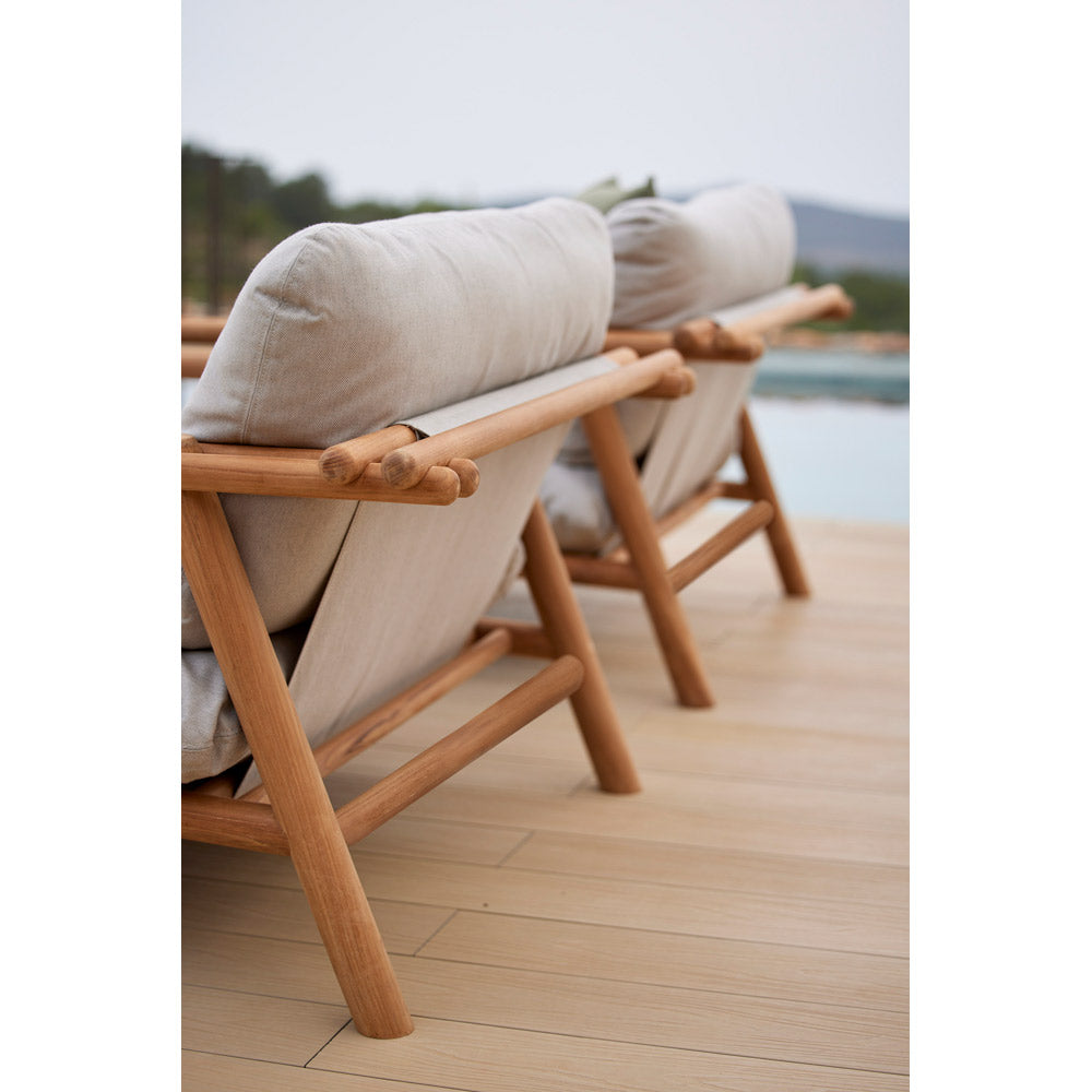 Sticks Lounge Chair - Sand Cushions, Taupe Aluminum Frame