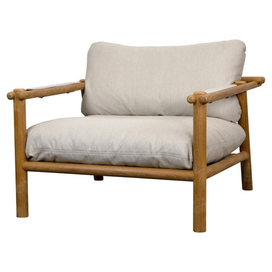 Sticks Lounge Chair - Sand Cushions, Teak Frame