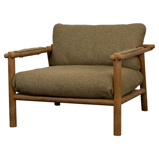 Sticks Lounge Chair - Turmeric Yellow Cushions, Teak Frame