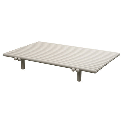 Sticks Platform Coffee Table - Sand Aluminum