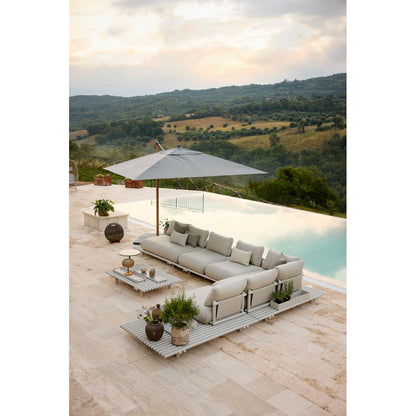 Sticks Platform Coffee Table - Sand Aluminum