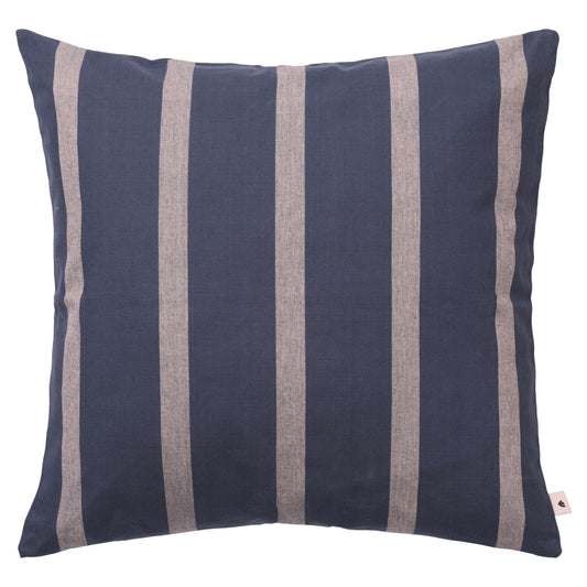 Strand Outdoor Cushion - Indigo Blue, Parchment