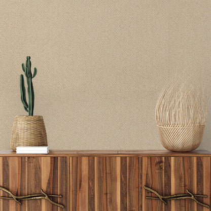 Stranded Box Weave Paperweave Wallpaper - Wheat