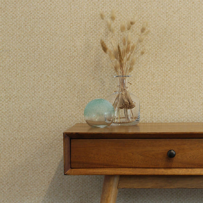 Stranded Box Weave Paperweave Wallpaper - Wheat