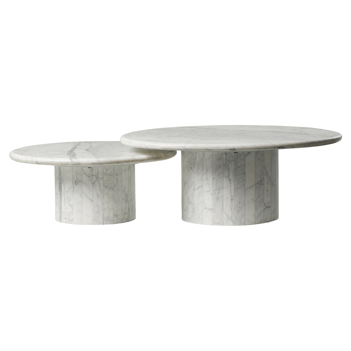 Stuart Nesting Coffee Table Set - White Calacatta Marble
