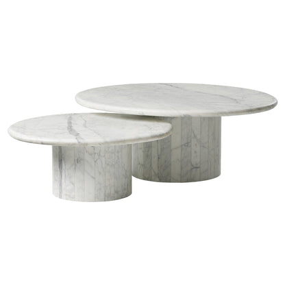 Stuart Nesting Coffee Table Set - White Calacatta Marble