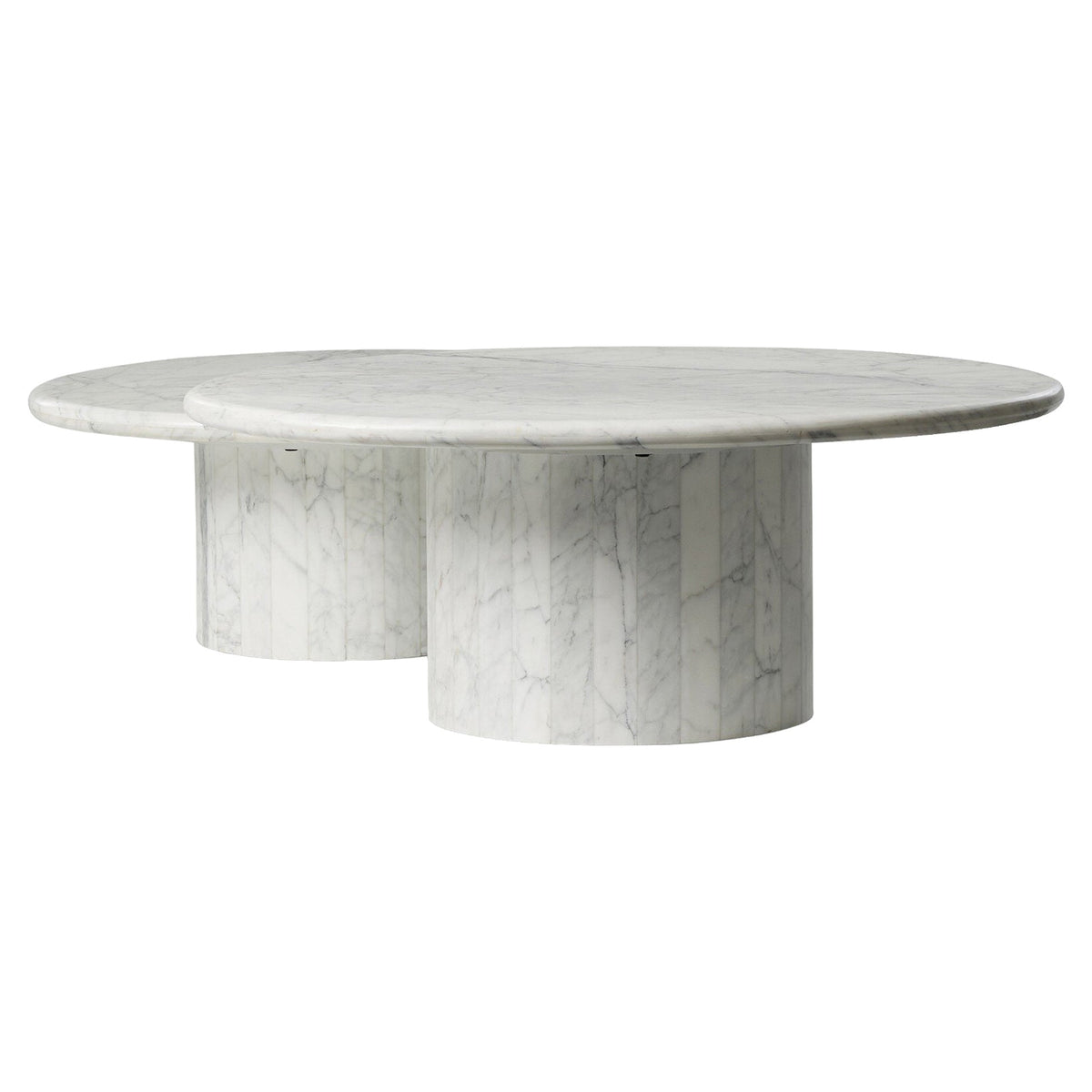 Stuart Nesting Coffee Table Set - White Calacatta Marble