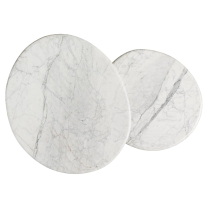 Stuart Nesting Coffee Table Set - White Calacatta Marble