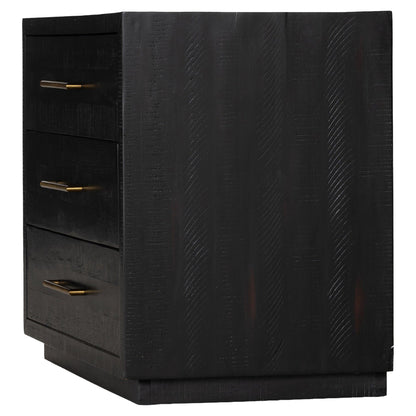 Suki Large Nightstand - Burnished Black