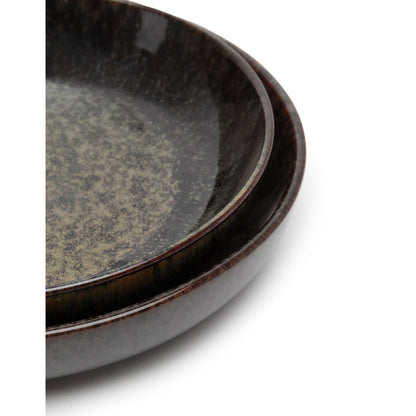 Surface Indi Gray Deep Plate Set of 4 - Large