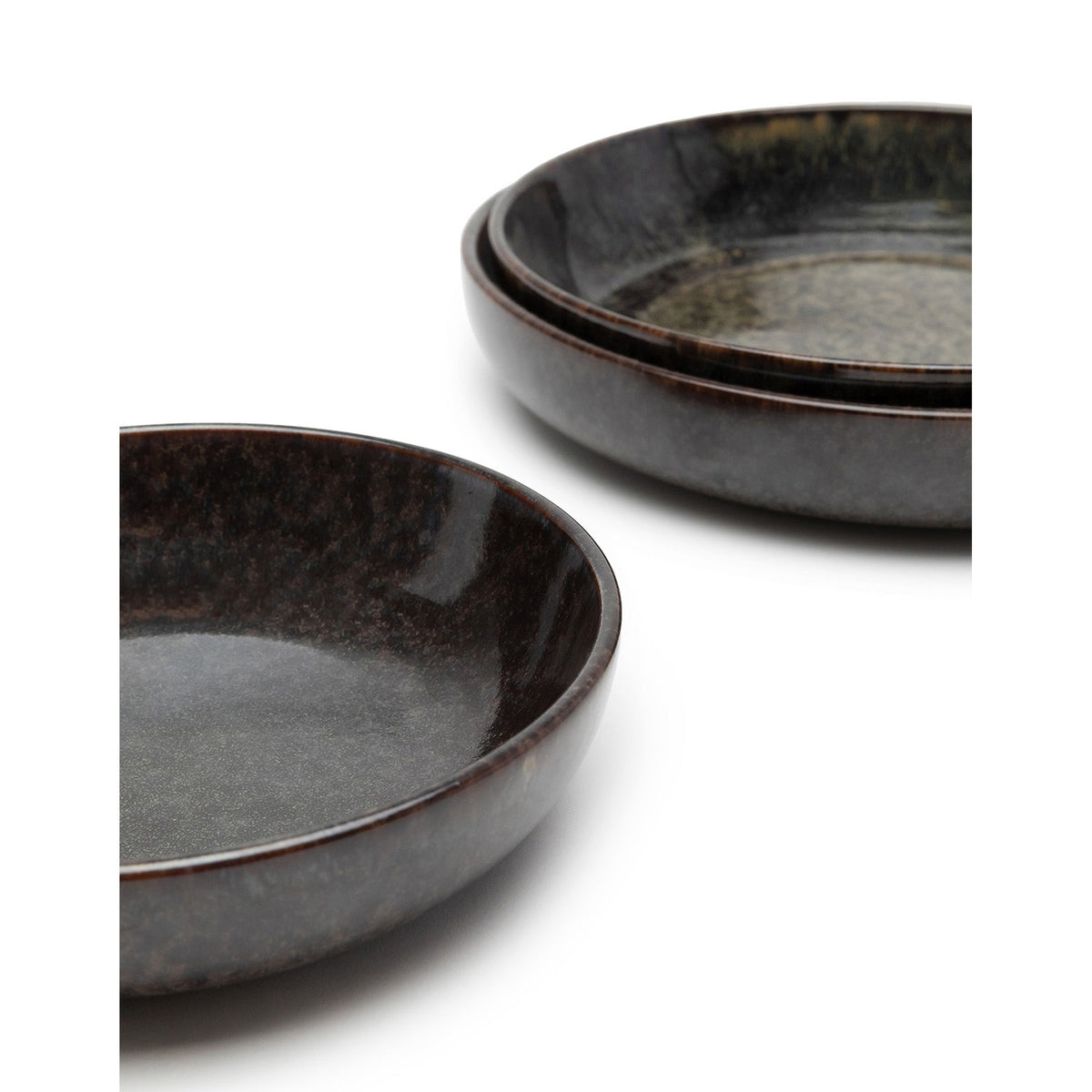 Surface Indi Gray Deep Plate Set of 4 - Large