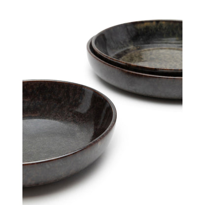 Surface Indi Gray Deep Plate Set of 4 - Large