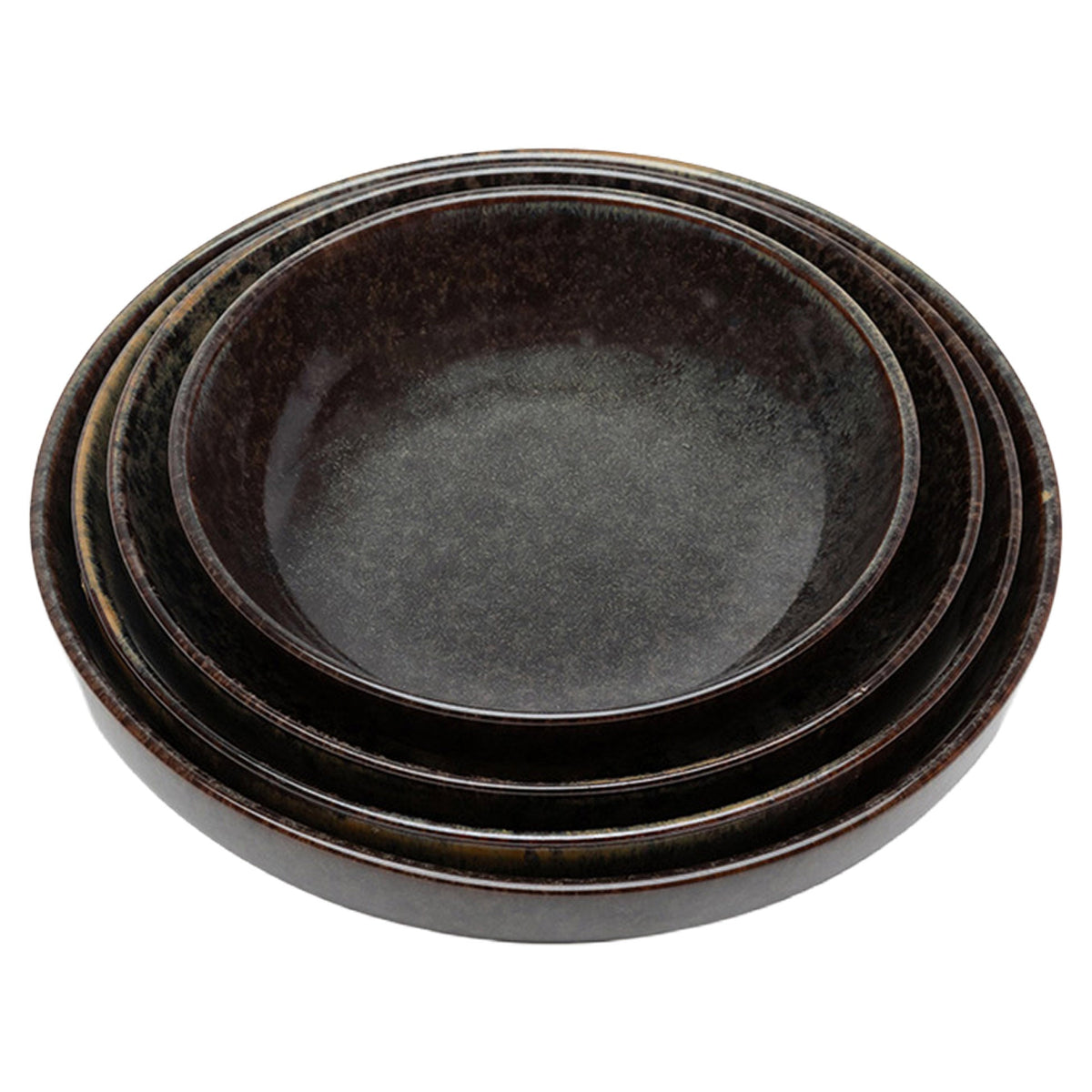Surface Indi Gray Deep Plate Set of 4 - Large