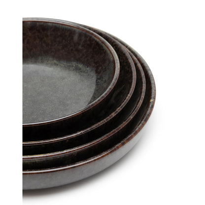 Surface Indi Gray Deep Plate Set of 4 - Medium