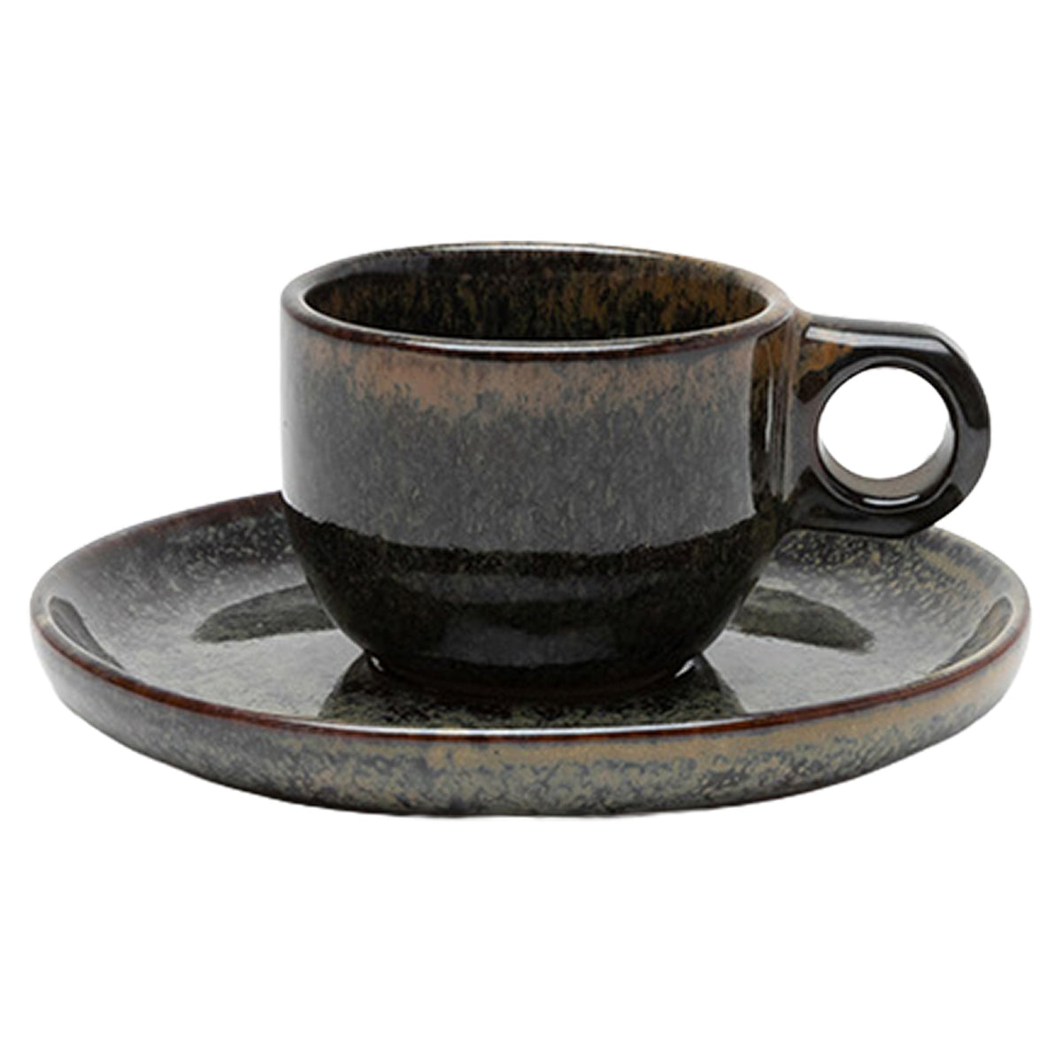 Surface Indi Gray Espresso Cup and Saucer - Set of 4