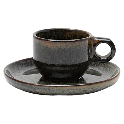 Surface Indi Gray Espresso Cup and Saucer - Set of 4