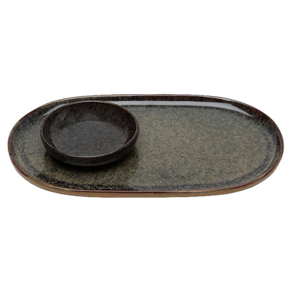 Surface Indi Gray Tapas Plate Set of 2 - Small