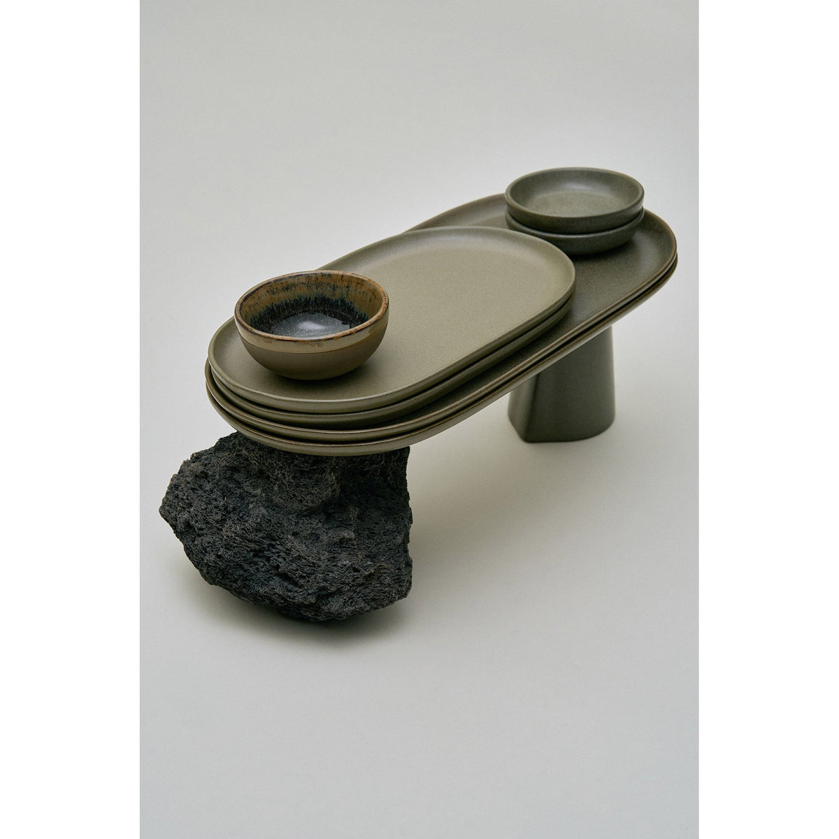 Surface Indi Gray Tapas Plate Set of 2 - Small