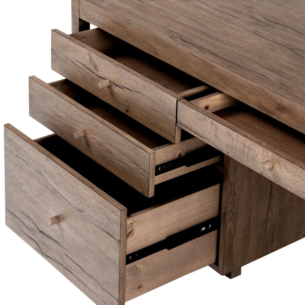 Suspension Desk - Rustic Gray Veneer