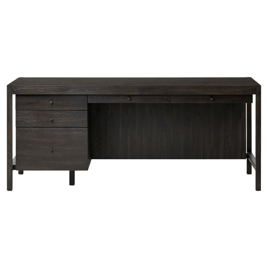 Suspension Desk - Smoked Black Veneer