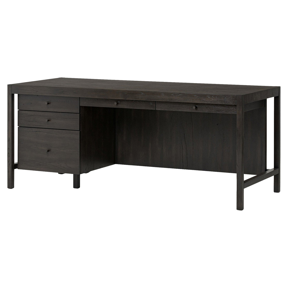 Suspension Desk - Smoked Black Veneer