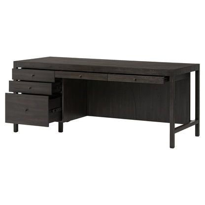 Suspension Desk - Smoked Black Veneer