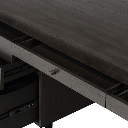 Suspension Desk - Smoked Black Veneer