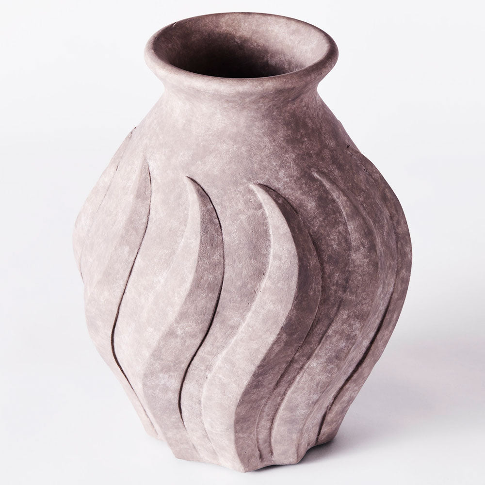 Swirl Large Vase - Gray