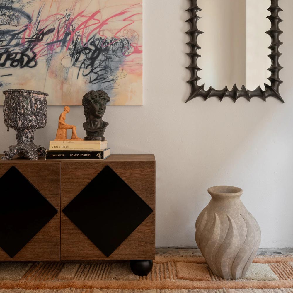 Swirl Large Vase - Gray